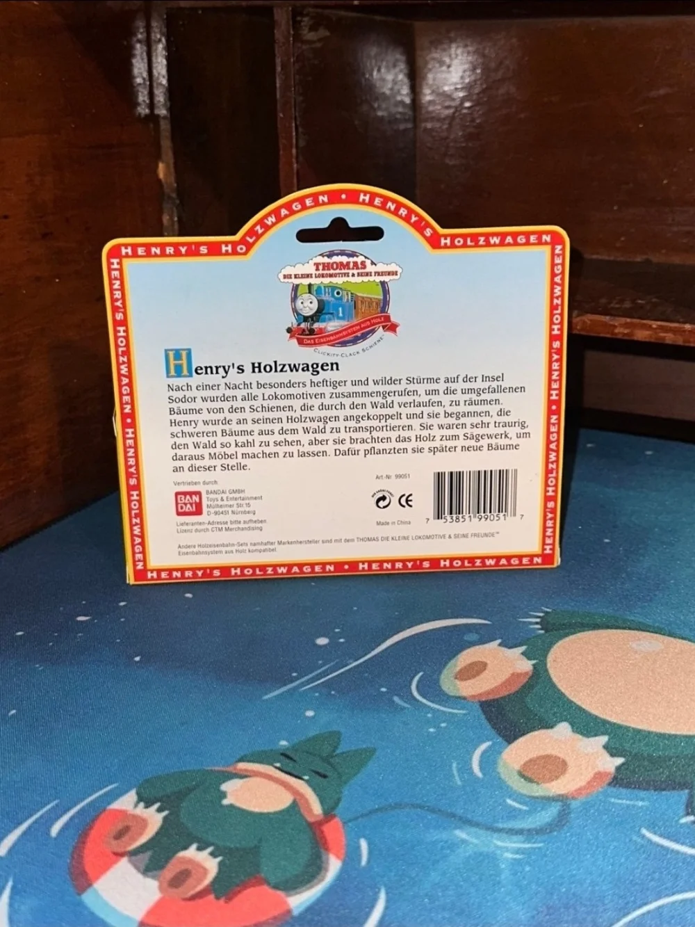 Thomas & Friends - Wooden Railway Train GERMAN BANDAl Henry's Log Car BRAND NEW!